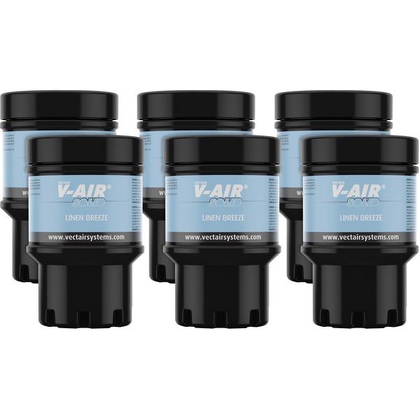 Vectaire V-Air MVP Dispenser Fragrance Refill - Spray - 6000 ft³ - Linen - 60 Day , 6PK VTSSOLIDLIN
